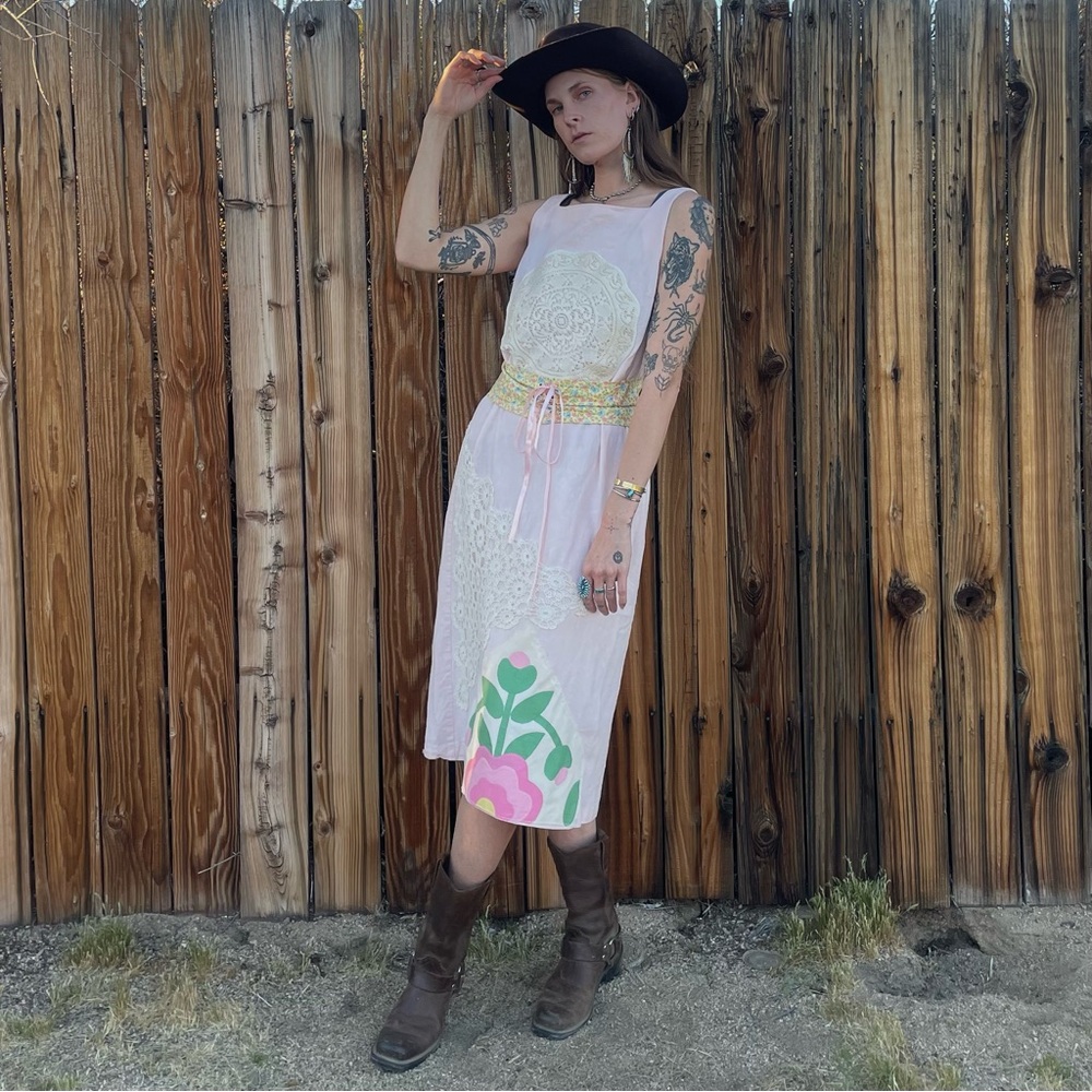 Vintage Upcycled Patchwork Dress - image 6